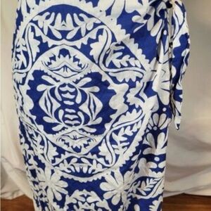 Christian Seriano large, Blue and White Patterned Women's Moroccan skirt